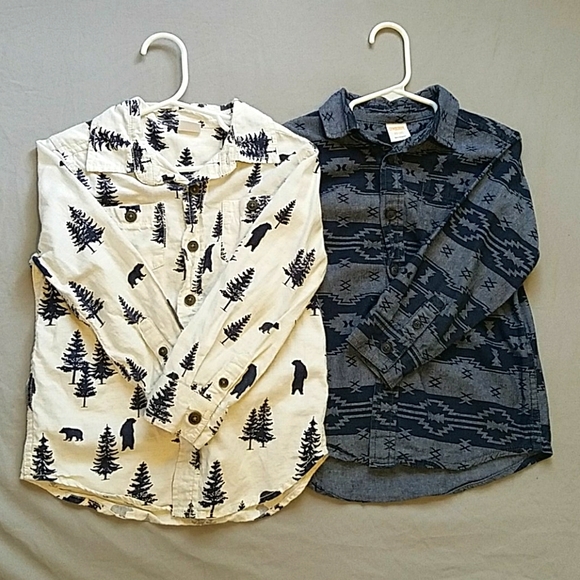 Gymboree Other - Gymboree long-sleeve button-up shirts set of 2